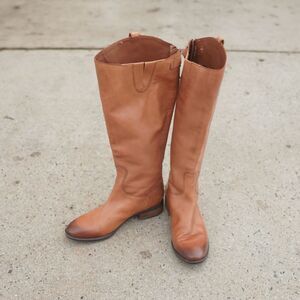 Sam Edelman Penny Riding Boots Whisky Brown Leather Knee High Women 7M Equestria